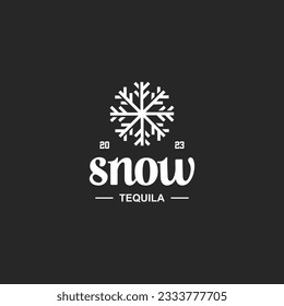 logo de l'étiquette snowtequila retro