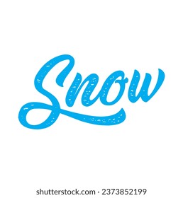 snow text on white background.