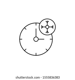 Snow, time, clock icon. Simple line, outline vector of icons for ui and ux, website or mobile application