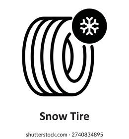 Snow Tire Vector icon which can easily modify or edit

