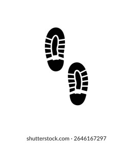Snow Tracks from Boots for Winter Footprints Scene
