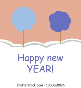 snow trees for new year