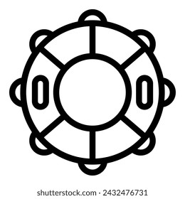 Snow tube icon outline vector. Sport hill sled. Activity ride action