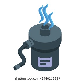 Snow tube pump icon isometric vector. Winter sport. Vacation equipment