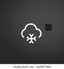 Snow vector icon. Snow concept stroke symbol design. Thin graphic elements vector illustration, outline pattern for your web site design, logo, UI. EPS 10.