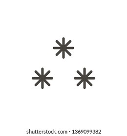 Snow vector icon. Element of weather for mobile concept and web apps illustration. Thin line icon for website design and development. Vector icon