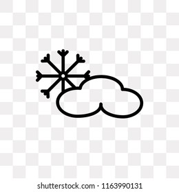 Snow vector icon isolated on transparent background, Snow logo concept