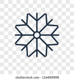 Snow vector icon isolated on transparent background, Snow logo concept