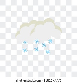Snow vector icon isolated on transparent background, Snow logo concept