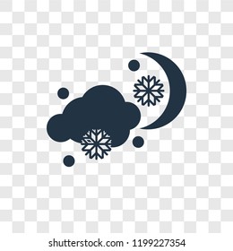 Snow vector icon isolated on transparent background, Snow transparency logo concept