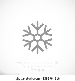 Snow vector icon , lorem ipsum Flat design