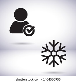 Snow vector icon , lorem ipsum Flat design