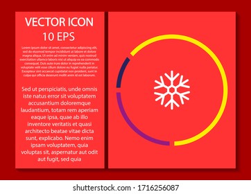 Snow vector icon , lorem ipsum Flat design