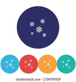 Icono de vector de nieve, lorem ipsum Diseño plano
