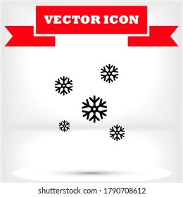 Snow vector icon , lorem ipsum Flat design