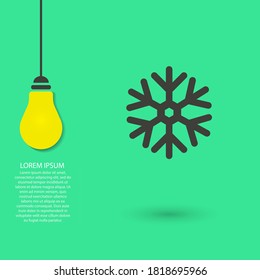 Snow vector icon , lorem ipsum Flat design