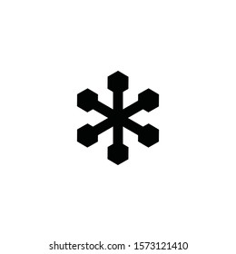 Snow vector icon on a white background