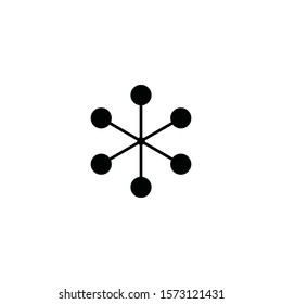 Snow vector icon on a white background