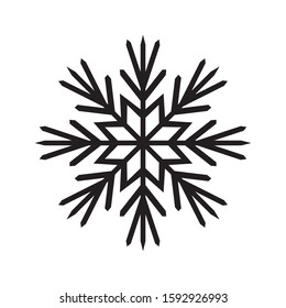 Snow vector icon on White background. Winter season, symbol ice.