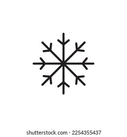 Snow vector icon. Weather, forecast snow symbol. Snowy weather icon. Linear style sign for mobile concept and web design