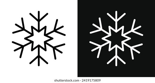 Ilustración del icono de la línea del vector de nieve.