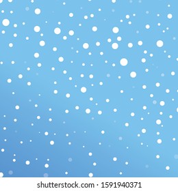 Snow Vector Pattern. Blue Winter Background for Christmas Designs. Label 2020 for Holiday Greeting Cards, Party Banners and Posters. Abstract Ice Background
