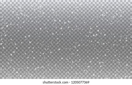 Snow. Vector Transparent Realistic Snow Background Design