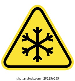 Snow warning sign