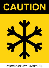 Snow warning sign