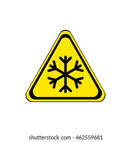 Snow warning sign