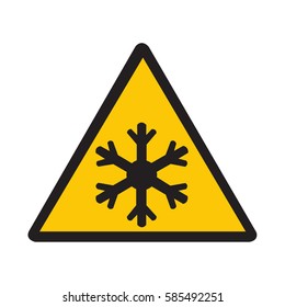 Snow warning sign
