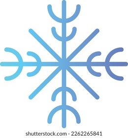 Estilo de icono de gradiente del tiempo de nieve
