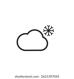 snow weather icon editable outline stroke vector eps