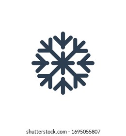 Snow Weather Icon Outline Blue