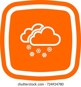 Snow, weather, icon, oval square  sign.