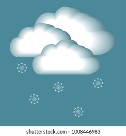 Snow. Weather icon - vector illustration