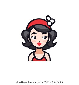 Snow White Beauty Delicate Girl Icon Design