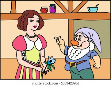 snow white and gnome
