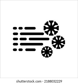 Snow wind icon, Line Vector graphics