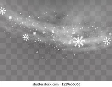 Snow   wind transparent background  White gradient decorative element vector illustration  winter   snow and fog  wind   fog 