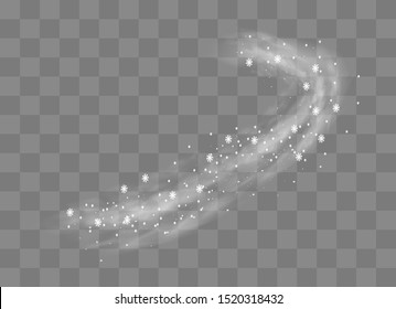 Snow and wind on a transparent background. White gradient decorative element.vector illustration. winter and snow with fog. wind and fog.