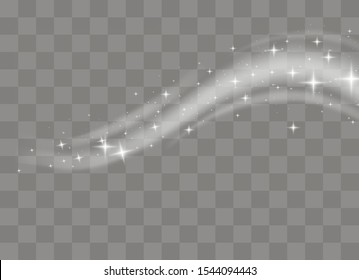 Snow and wind on a transparent background. White gradient decorative element.vector illustration. winter and snow with fog. wind and fog.