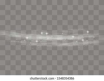 Snow and wind on a transparent background. White gradient decorative element.vector illustration. winter and snow with fog. wind and fog.