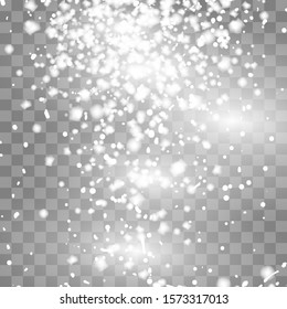 Snow and wind on a transparent background. White gradient decorative element.vector illustration. winter and snow with fog. wind and fog.