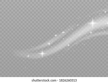 Snow and wind on a transparent background. Illustration of a white gradient of snow and wind with snowflakes. Decorative element.vector. fog. Fog vector.