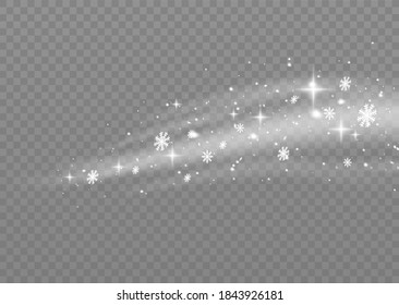 Snow and wind on a transparent background. White gradient decorative element.vector illustration. winter and snow with fog. wind and fog.