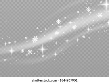 Snow and wind on a transparent background. White gradient decorative element.vector illustration. winter and snow with fog. wind and fog.