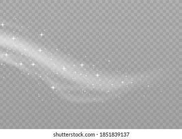 Snow and wind on a transparent background. White gradient decorative element.vector illustration. winter and snow with fog. wind and fog.