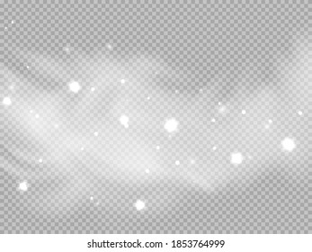 Nieve y viento sobre un fondo transparente. Elemento decorativo de gradiente blanco.ilustración vectorial. invierno y nieve con niebla. viento y niebla.