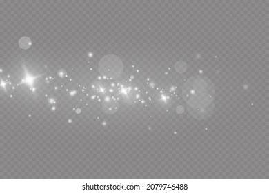 Snow and wind on a transparent background. Winter and snow.Vector